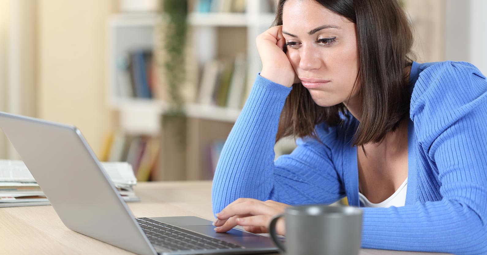 woman frustrated with computer performance