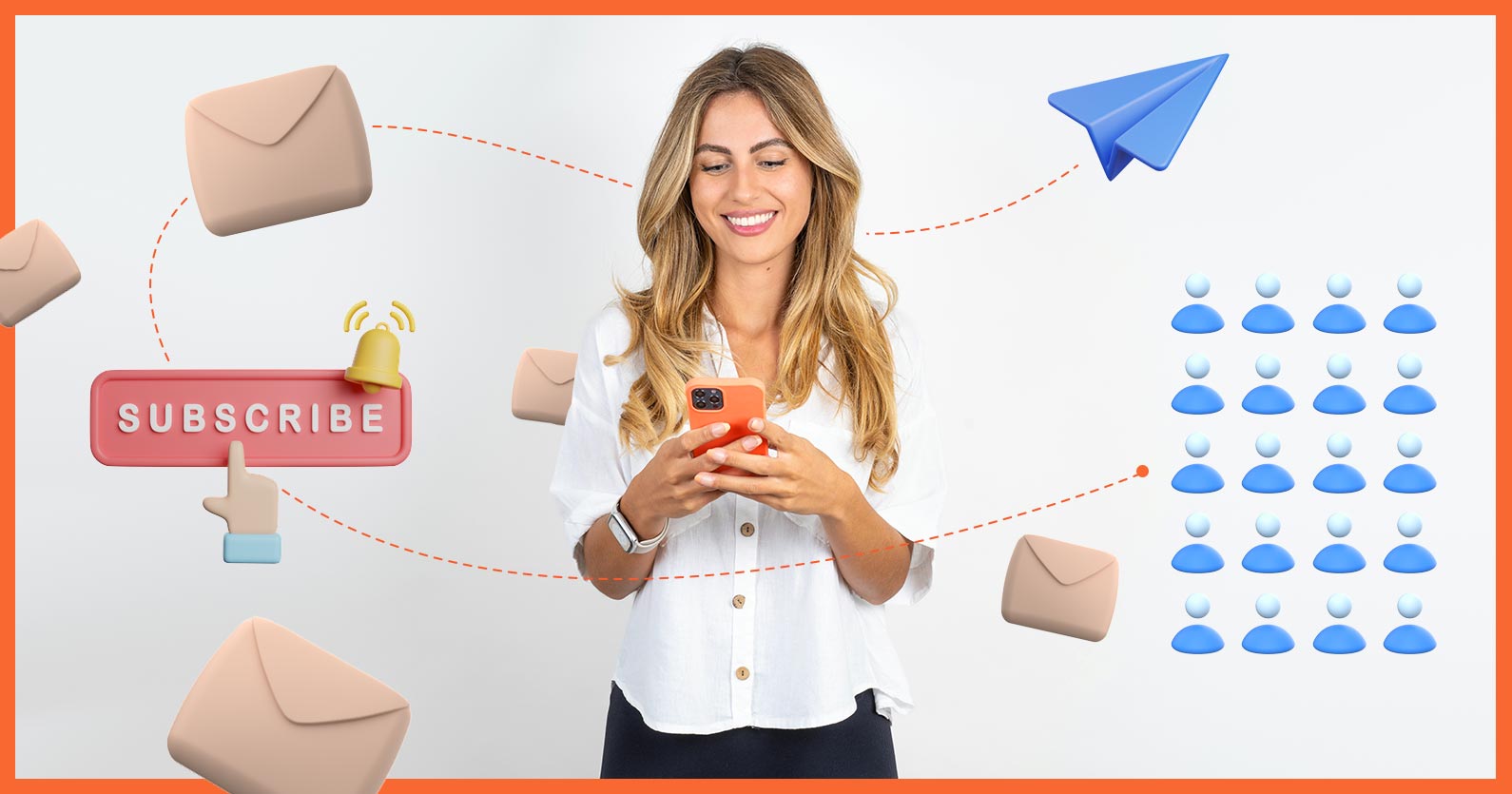 image of a woman successfully using email marketing