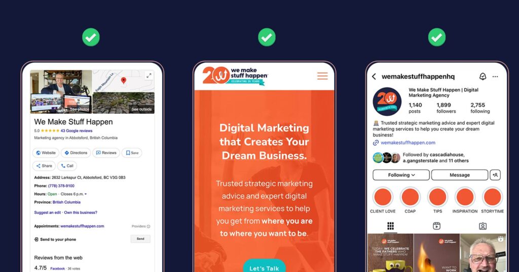 Win Local Customers with a Better Google Business Profile 8 Align Your Google Business Profile with Your Website and Social Media