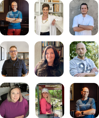 We Make Stuff Happen Team Collage of We Make Stuff Happen digital marketing team profile photos