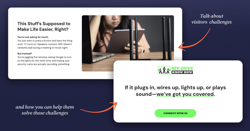 focus on the visitors situation